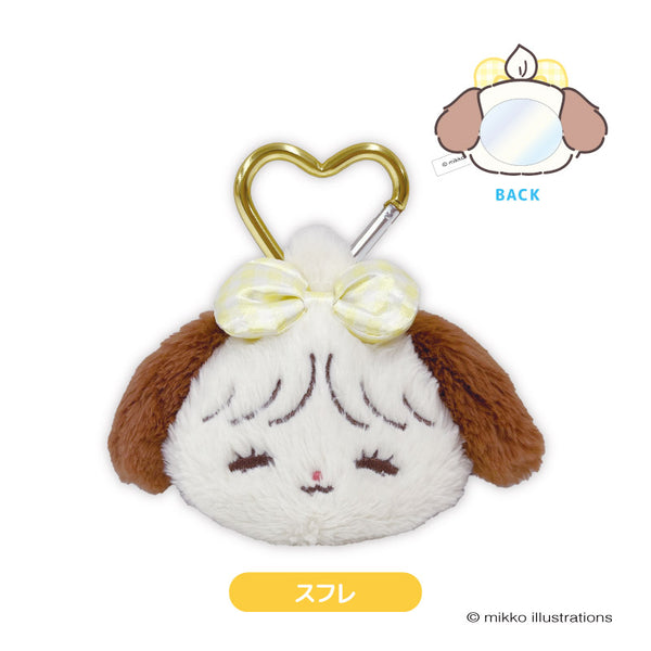 『mikko illustrations(ミッコ)』もふもふミラーマスコット スフレ【202506再販】